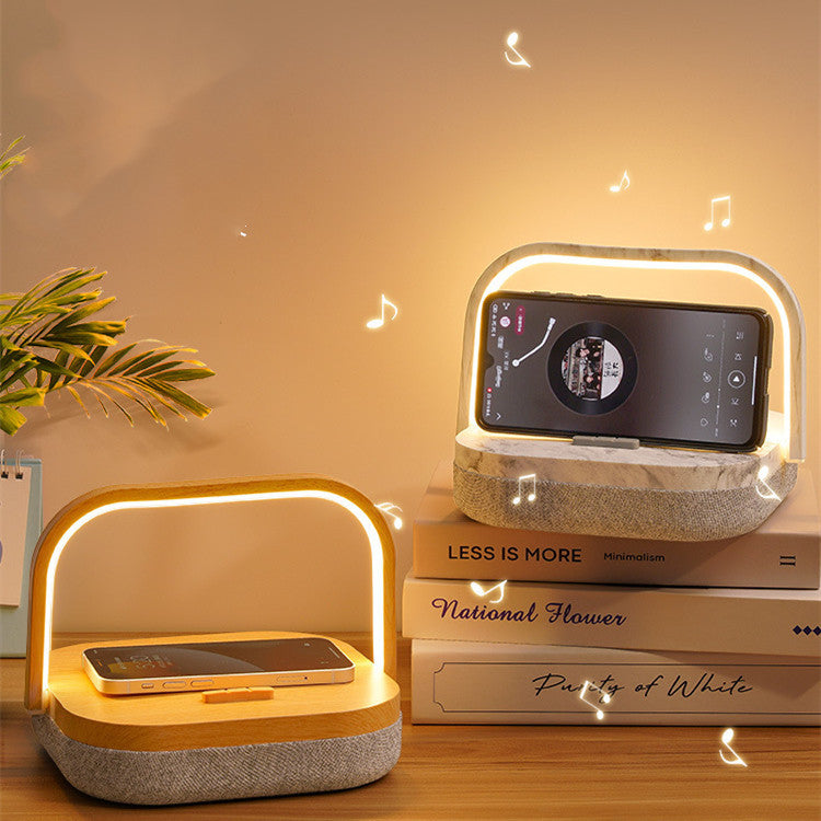 Led Wireless Charger Bluetooth Speaker Desk Lamp