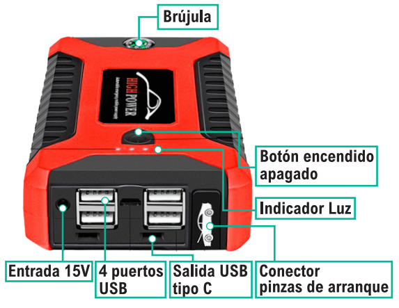 HIGH POWER ARRANCADOR  DE COCHE