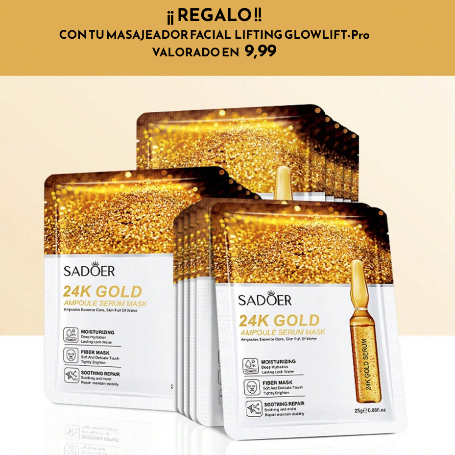 Masajeador facial lifting GlowLift-Pro + REGALO MASCARILLA FACIAL DE ORO